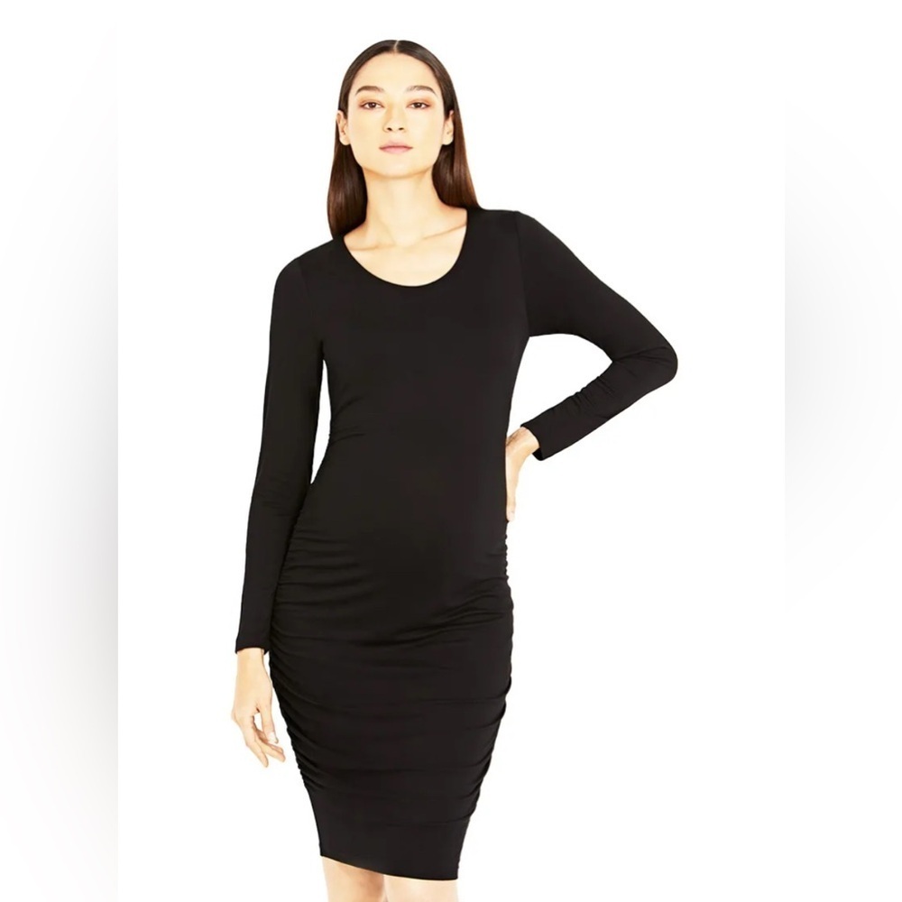 A PEA IN THE POD Luxe Side Ruched Maternity Dress, Size Small